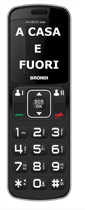 Image of Brondi Amico Home 4,5 cm (1.77'') 90 g Nero Telefono di livello base