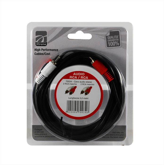 Image of CAVO AUDIO 2 RCA NERO