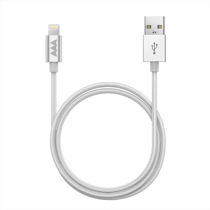 ALUMINUM LIGHTNING CABLE 1M Silver