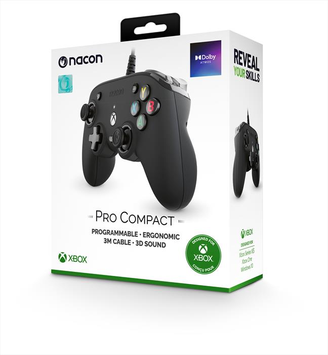 PRO COMPACT CONTROLLER LICENZA UFFICIALE XBOX Nero