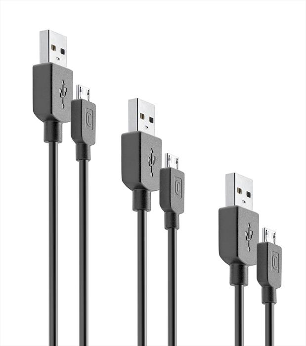 Image of USBDATA3XMICROK Cavo Dati-Multipack da 3 Micro USB Nero