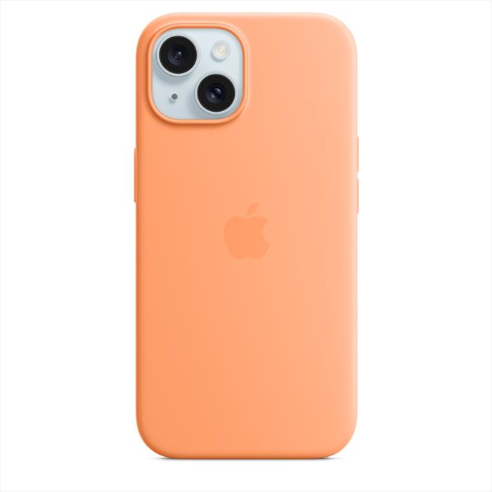 Image of Custodia MagSafe silicone iPhone 15 Aranciata
