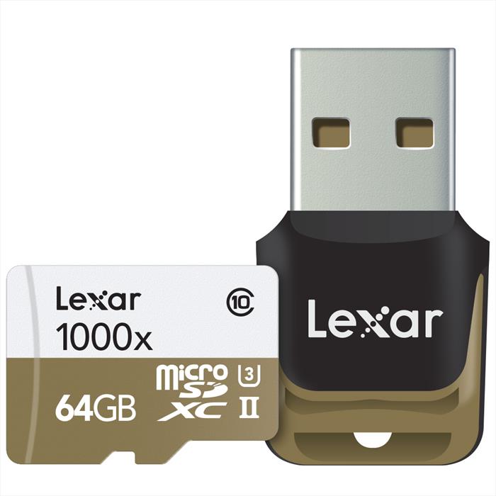 MICROSDXC 1000X W/RE 64GB White/gold