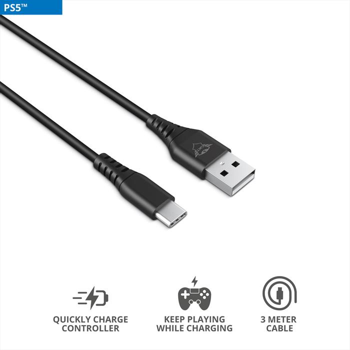 Image of GXT226 CHARGE CABLE PS5 Black