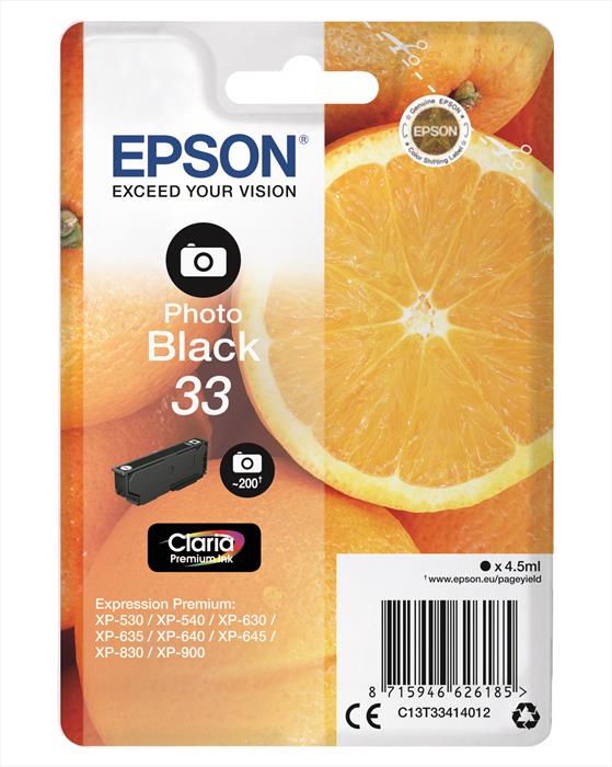 Image of Epson Oranges 33 PHBK cartuccia d'inchiostro 1 pz Originale Resa stand