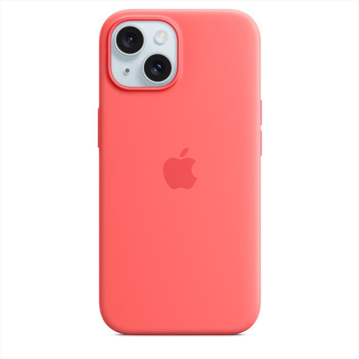 Image of Apple Custodia MagSafe in silicone per iPhone 15 - Guava
