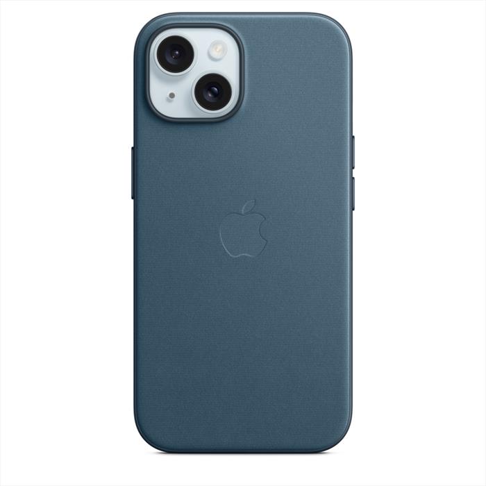 Image of Apple Custodia MagSafe in tessuto Finewoven per iPhone 15 - Blu Pacifi