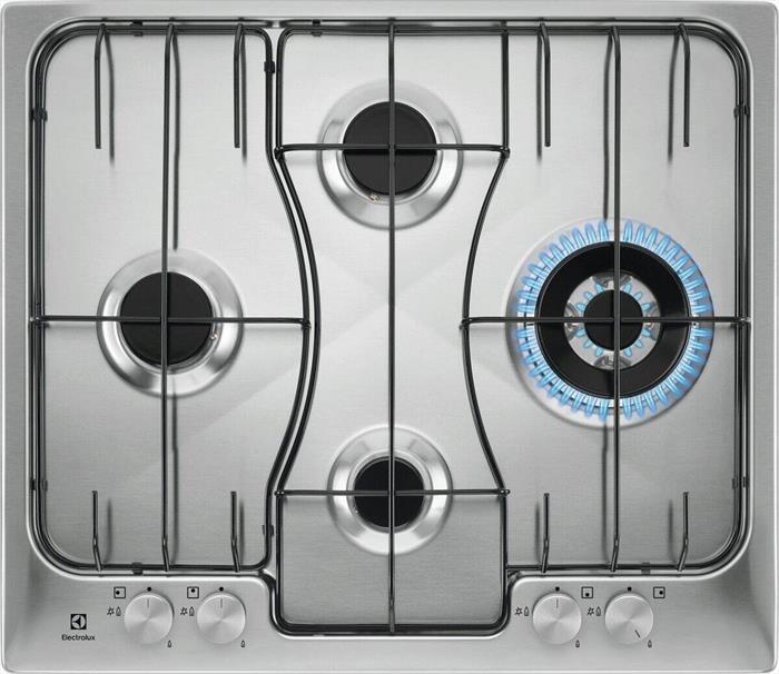 Image of Piano cottura a gas RGG6243LOX 4 fuochi 59,4cm INOX ANTIMPRONTA
