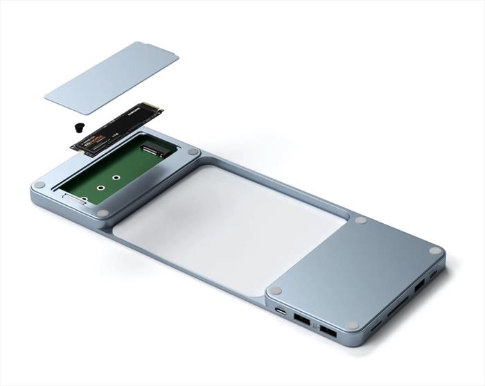 Image of USB-C SLIM DOCK - HUB PER IMAC 24" blu