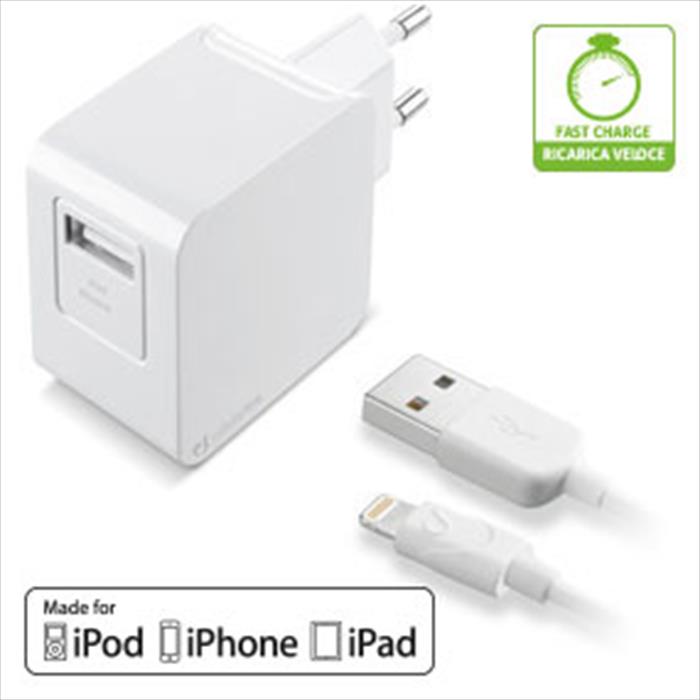 USB Charger Kit Ultra Apple Bianco