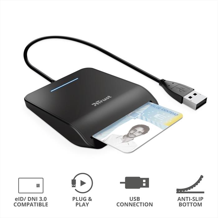 Image of Trust Primo lettore di card readers Interno USB CardBus+USB 2.0 Nero