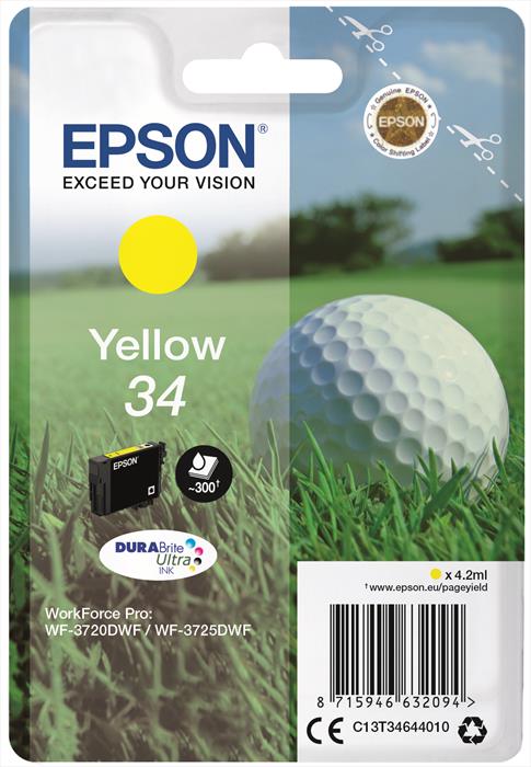 Image of Epson Golf ball Singlepack Yellow 34 DURABrite Ultra Ink