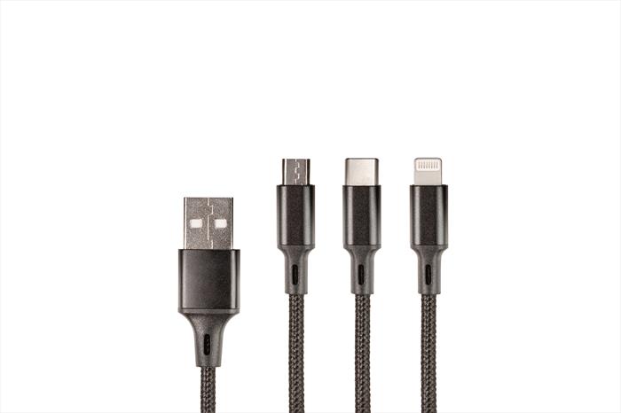 Image of MULTI USB 3-IN-1 CHARGING CABLE Nero