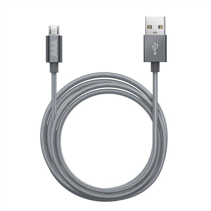 MICRO USB CABLE 2M Grey