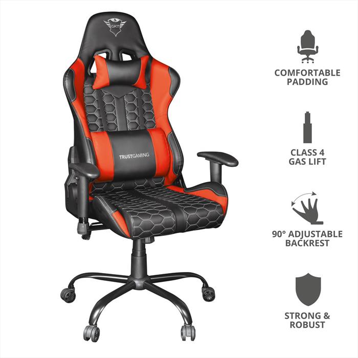 Image of GXT708R RESTO CHAIR RED Black/Red