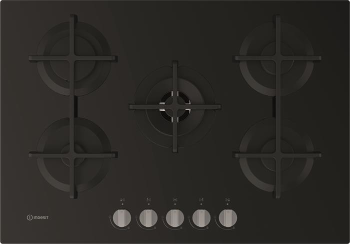 Image of Piano cottura a gas ING 72T/BK 5 fuochi 73cm Nero