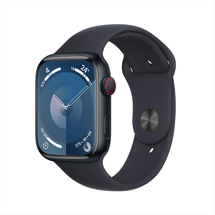 Image of Apple Watch Series 9 GPS + Cellular Cassa 45mm in Alluminio Mezzanotte