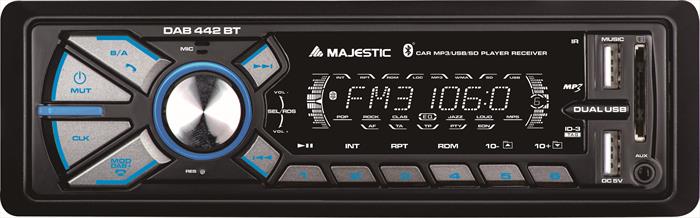 Image of New Majestic DAB-442 BT Ricevitore multimediale per auto Nero 180 W Bl
