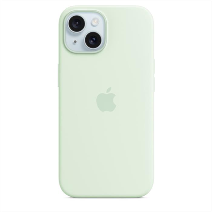 Image of Apple Custodia MagSafe in silicone per iPhone 15 - Menta fredda