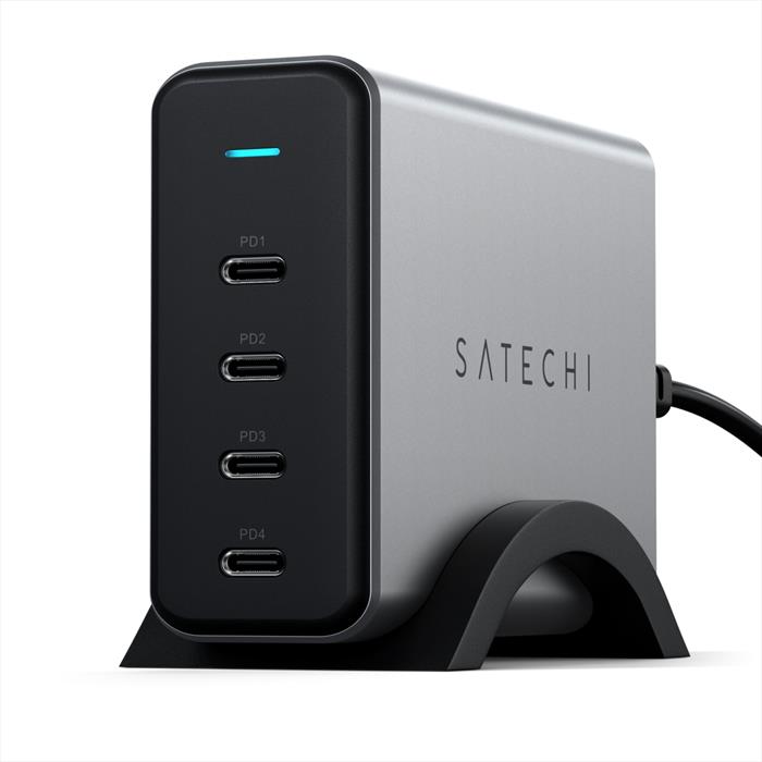 Image of CARICATORE GAN USB-C 165W 4 PORTE grigio