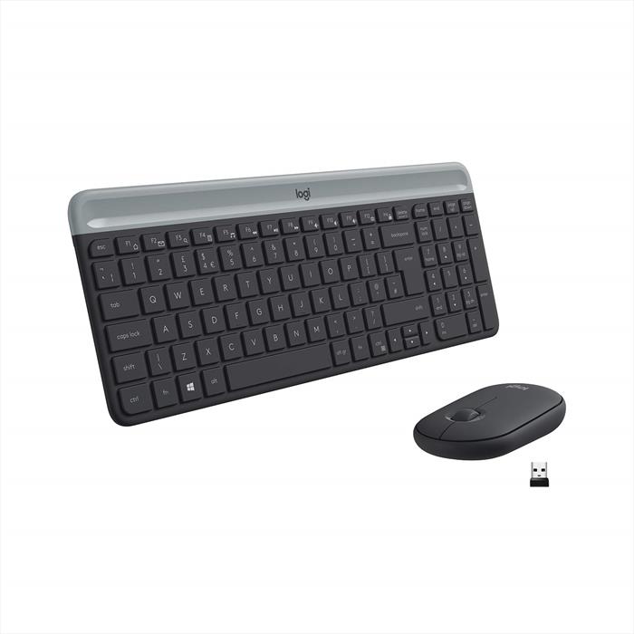 Image of Logitech MK470 Kit Mouse e Tastiera Wireless per Windows, Ricevitore U