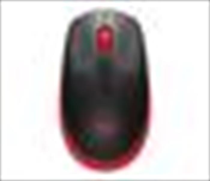 M190 Full-size wireless mouse - RED - EMEA Nero/Rosso
