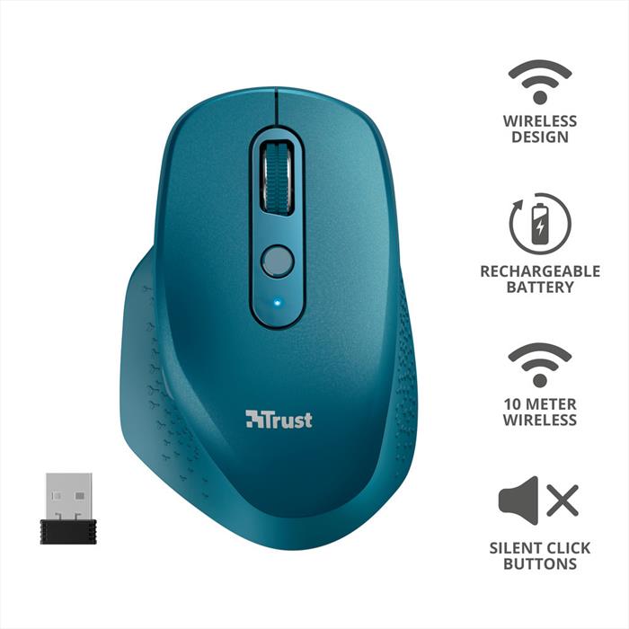 Image of OZAA RECHARGEABLE S MOUSE BLUE Blue
