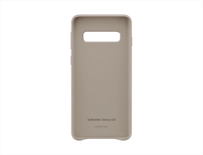 Image of LEATHER COVER GALAXY S10 Grigio