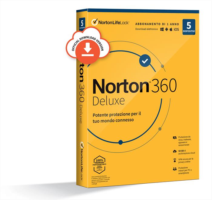 Image of Norton 360 Deluxe 2021 Antivirus 5 Dispositivi