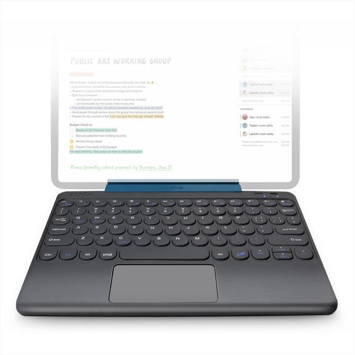 Image of Universal Bluetooth Keyboard TAUNITOUCHKEYBOARDS Nero
