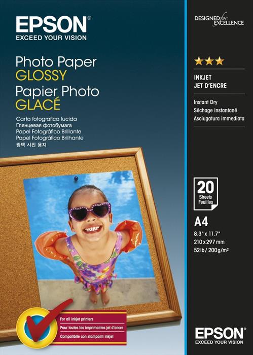 Image of Epson Photo Paper Glossy - A4 - 20 Fogli