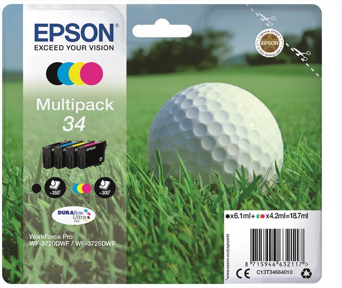 Image of Epson Golf ball Multipack 4-colours 34 DURABrite Ultra Ink