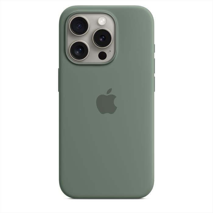 Image of Apple Custodia MagSafe in silicone per iPhone 15 Pro - Cipresso