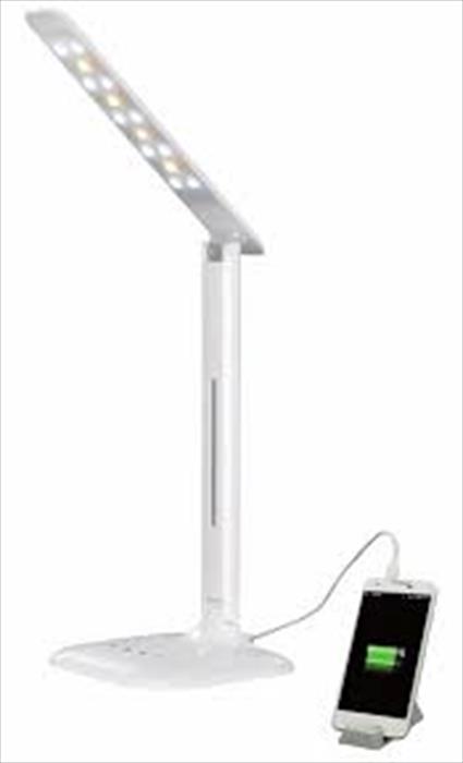Mediacom M-LAMP6USB Lampada Da Tavolo LED Bianca Ricaricabile: Luce Dove Vuoi, Sempre!