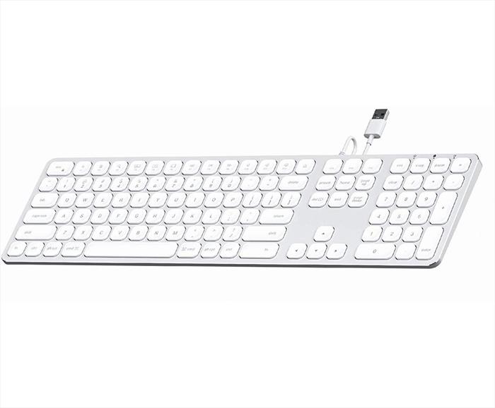 Image of TASTIERA ESTESA IN ALLUMINIO USB LAYOUT US argento