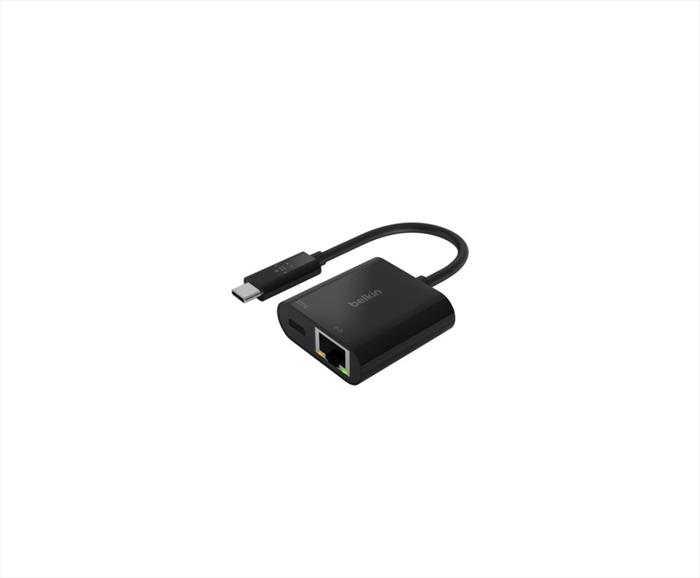 Image of ADATTATORE DA USB-C A ETHERNET CON RICARICA 60W nero