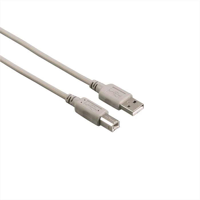 Image of Hama Cavo USB A 2.0 M /USB B M, USB 2.0, 3 metri, grigio, sfuso (10 pz