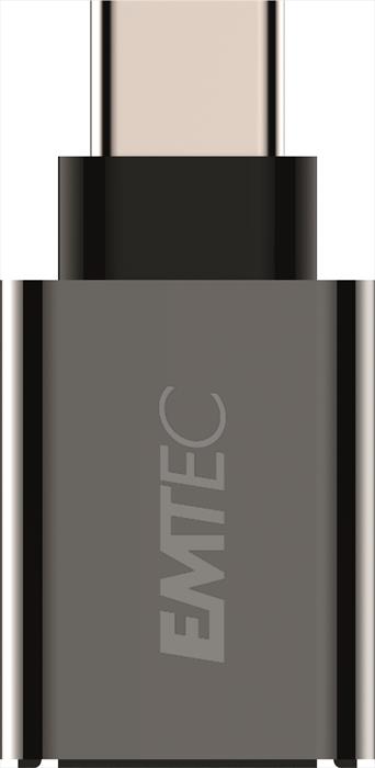 Image of EMTEC T600 ADATTATORE USB/TYPE-C Nero/Alluminio