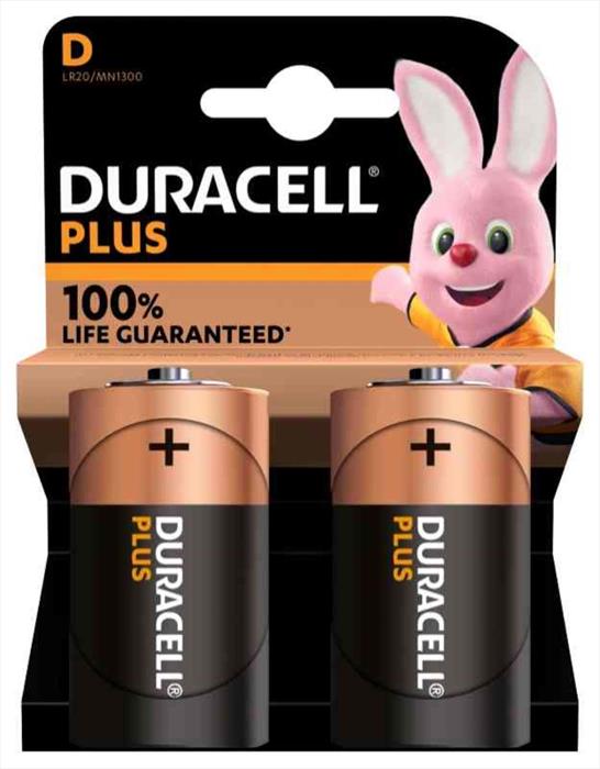 Image of DURACELL PLUS 100 TORCIA(D) 2 PEZZI BLISTER MN1300