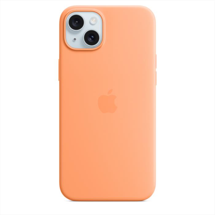 Image of Apple Custodia MagSafe in silicone per iPhone 15 Plus - Aranciata