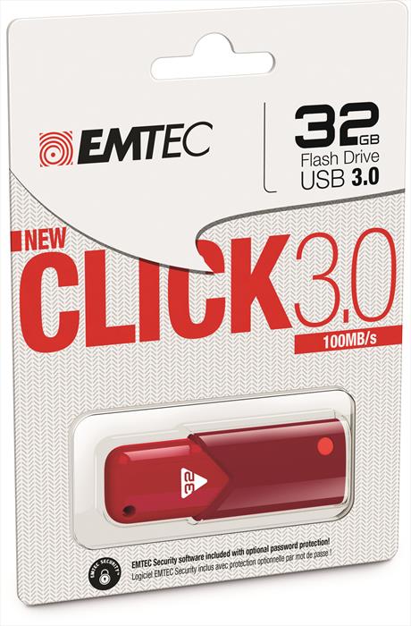 Image of EMTEC CLICK FAST 32GB USB 3.1 Rosso