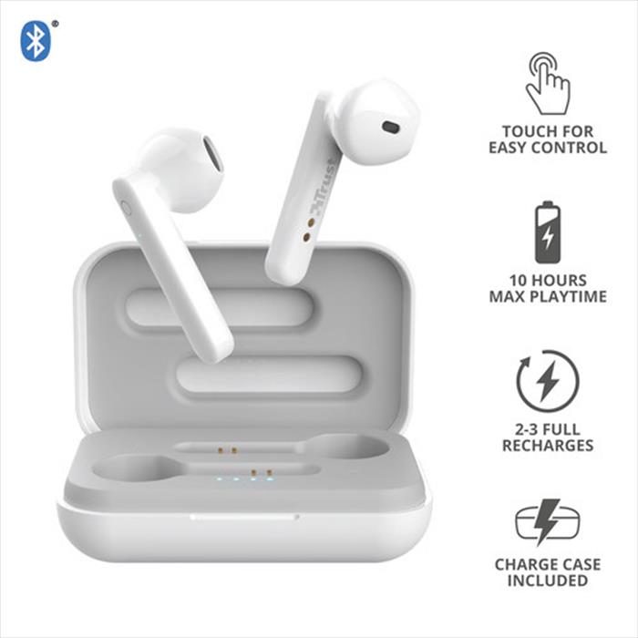 Image of PRIMO TOUCH BT EARPHONES WHITE White