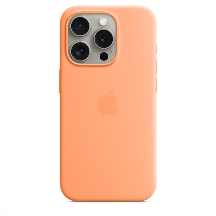 Image of Apple Custodia MagSafe in silicone per iPhone 15 Pro - Aranciata