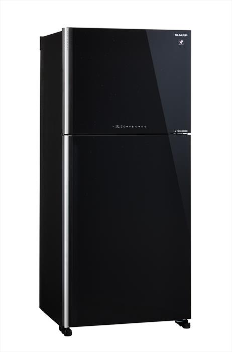 Image of Frigorifero 2 porte SJXG690GBK Classe F 613lt in vetro NERO brillante