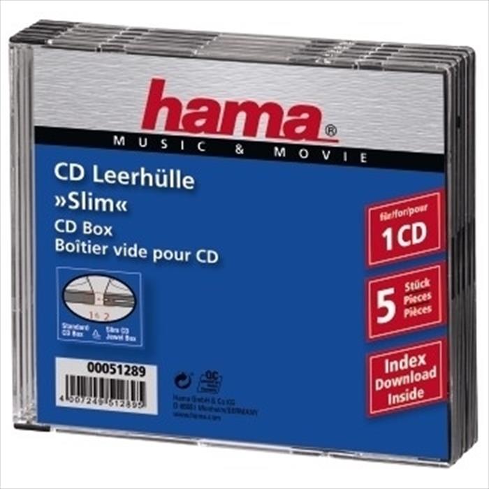 Image of Hama Custodia CD slim - 5pz.