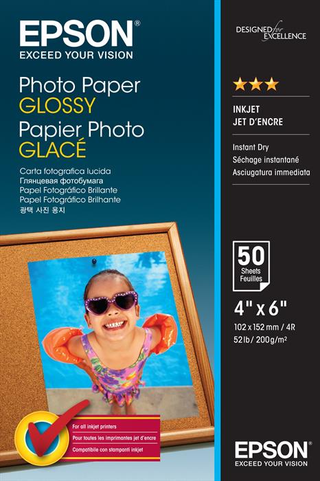 Image of Epson Photo Paper Glossy - 10x15cm - 50 Fogli