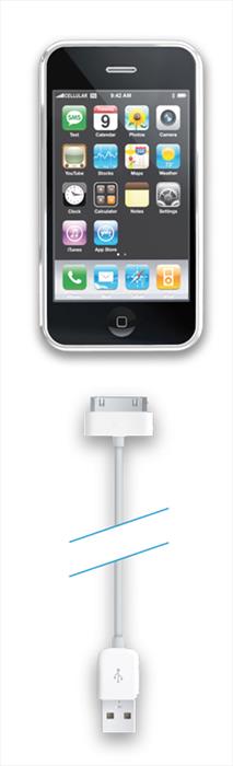 Image of USBDOCKCIPHONE Cavo connettore dock-usb Bianco