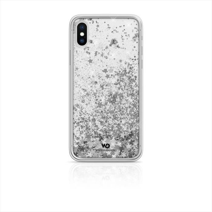 SPARKLE COVER IPHONE X/XS STELLE ARGENTO/TPU