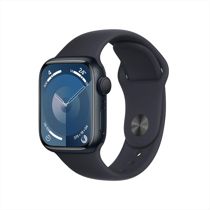 Image of Apple Watch Series 9 GPS Cassa 41mm in Alluminio Mezzanotte con Cintur