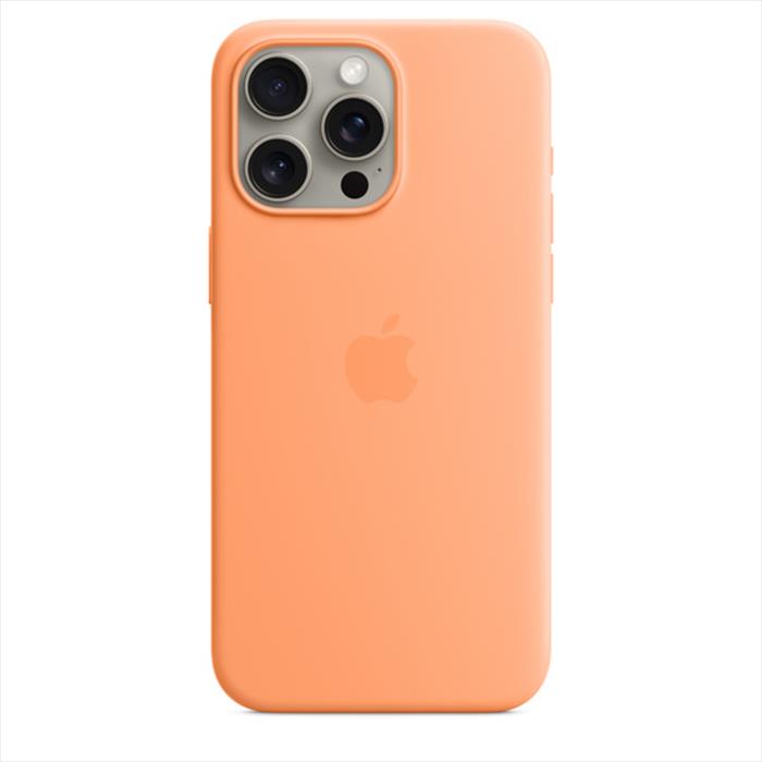 Image of Custodia MagSafe silicone iPhone 15 Pro Max Aranciata